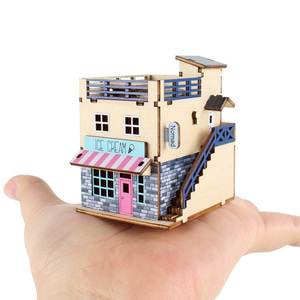 미니 아이스크림가게 만들기 우드퍼즐 나무입체퍼즐 3D퍼즐 조립키트