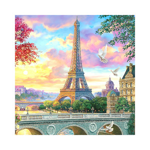 DIY 보석십자수 에펠탑 30x30 풍경 명화
